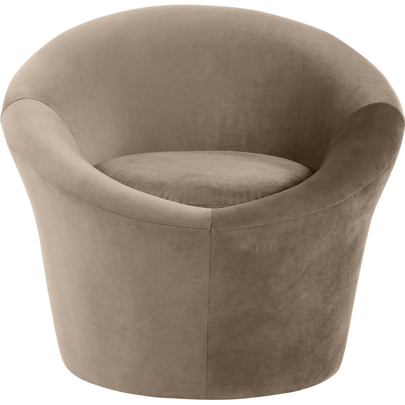 Fauteuil d'appoint en velours Tristan, Velours taupe