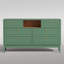  Commode 6 tiroirs l 47,2 po avec tablette ouverte et poignées en cuir véritable, commode de chambre à coucher et commode-757738655