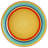 12 Piece Stoneware Dinnerware Set in Yellow Multi