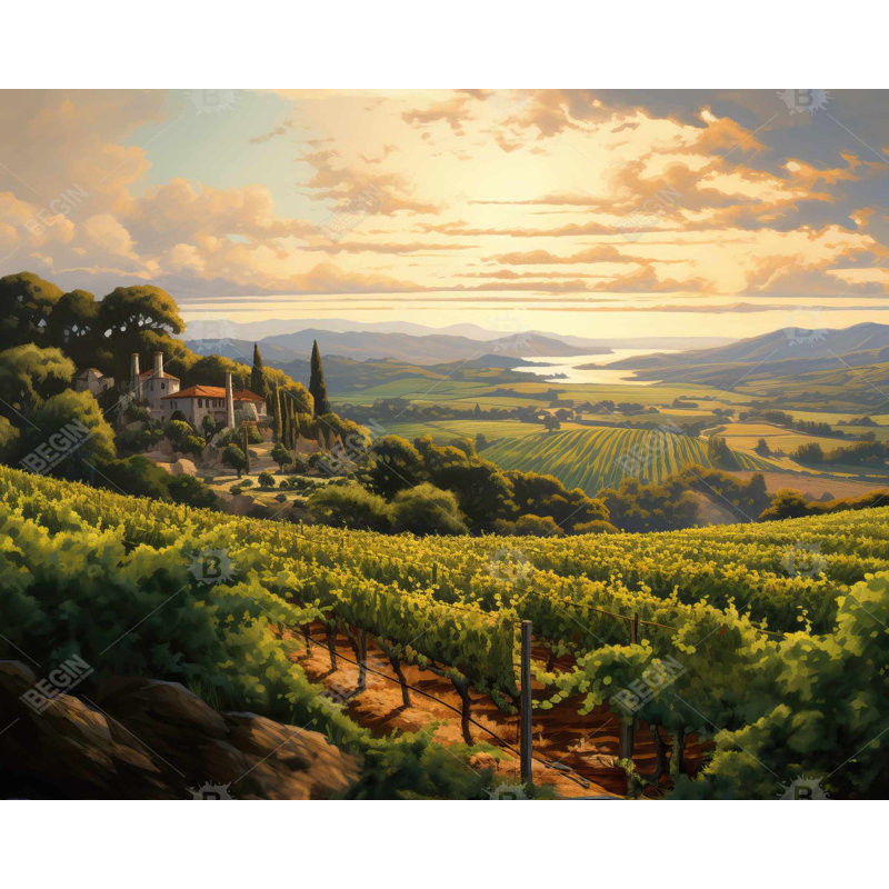 «Calm Dusk», art contemporain sur toile, paysages contemporains