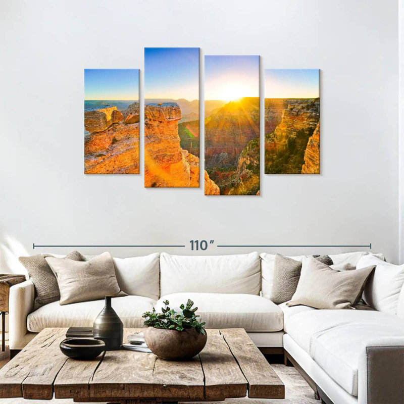 Lever de soleil chatoyant du Grand Canyon, H 48 po x l 75 po