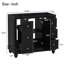 Meuble-lavabo noir 36 po Fashion, lavabo non inclus