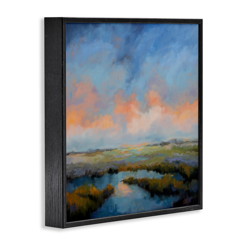  Art giclée encadrée pastel, H 17 po x l 17 po, Giclée encadrée noir minuit