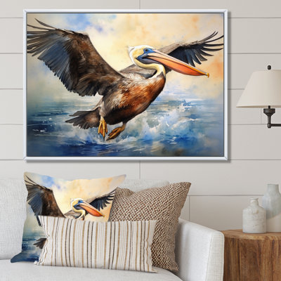 Majestic Pelican Seabird II On Canvas Print