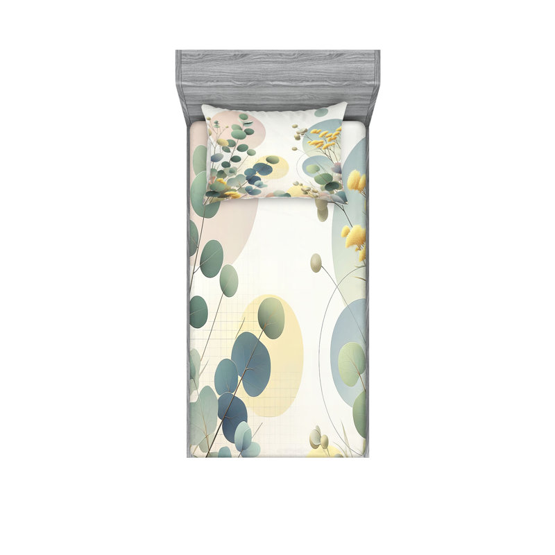 Microfiber Floral Sheet Set, Twin