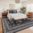 5 x 7 ft Polyester  Black Rectangular Area Rug Flower Printed Persian Foldable Washable for Hallway Bathroom Entryway Kitchen Office-1730403638-1730403636