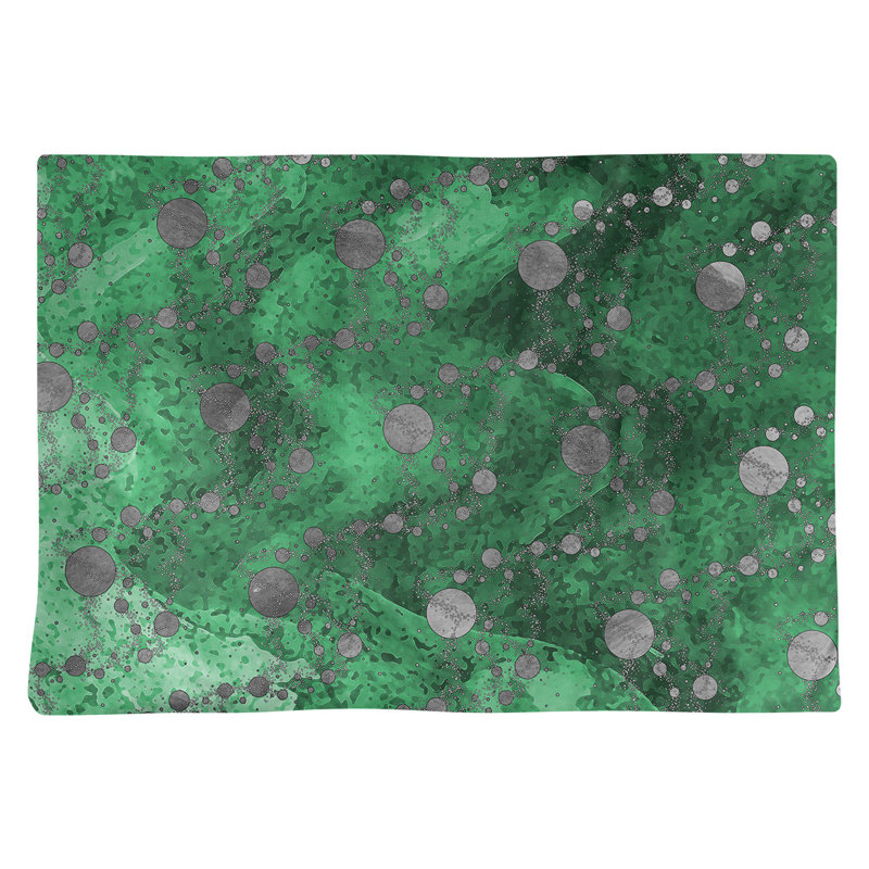 Napperon en planètes et étoiles 18 po, Vert