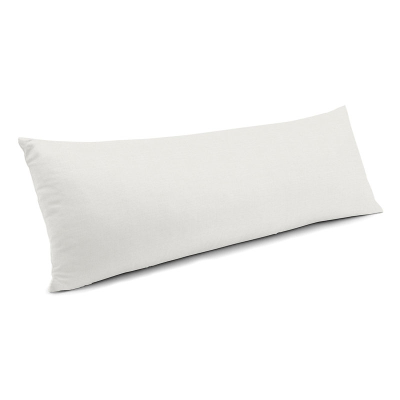 Housse de coussin rectangulaire et insert, 14 po x 36 po, Ivoire