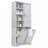 Bathroom Storage Cabinet with Doors and Drawers, Tilt-Out Laundry Hamper, Multiple Storage Space-1437387785