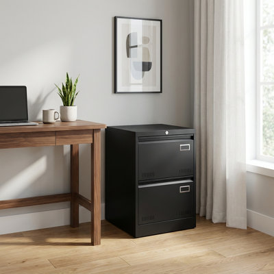 23.6" Wide Lockable 2-Drawer Lateral File Cabinet
