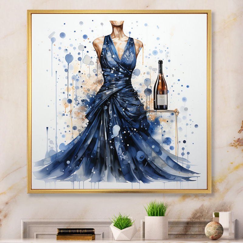Fashion Fashion Delight Pointillism II - imprimé, H 36 po x l 36 po, Cadre photo noir