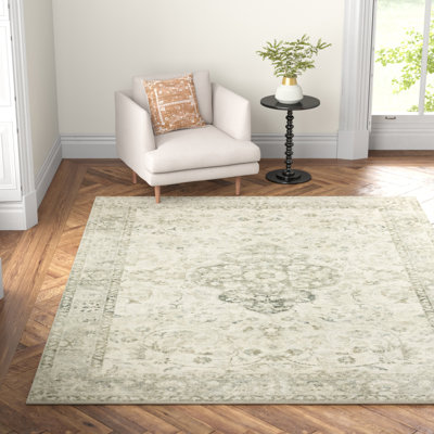 Tapis oriental ivoire / argenté