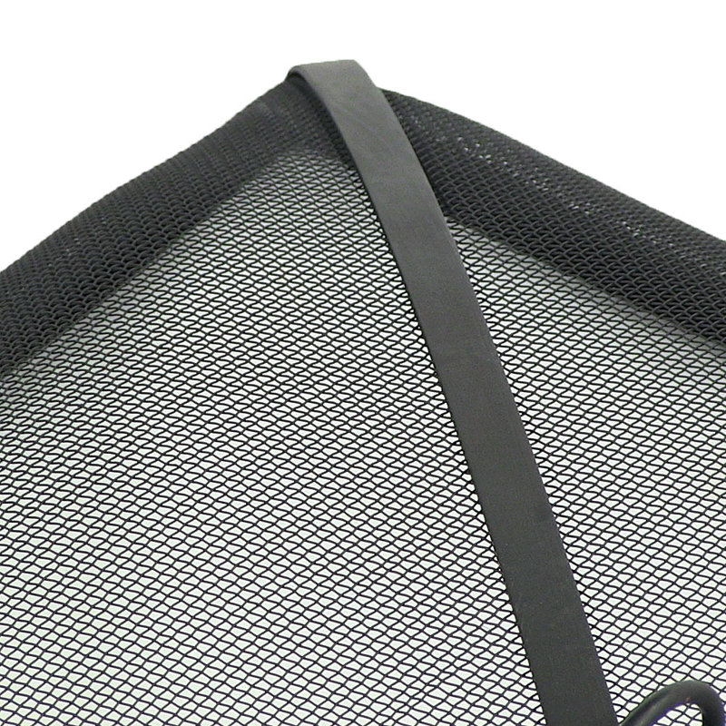 Square Steel Mesh Black Fire Pit Spark Screen Cover, 7" H x 36" W x 36"D