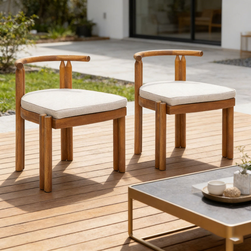 Wood Armless Dining Chair