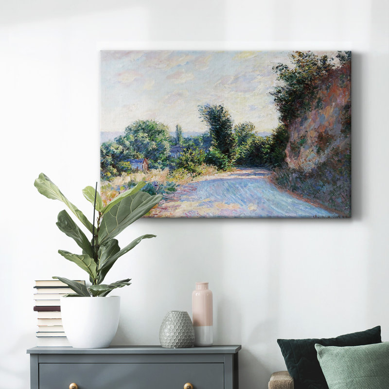 Route près de Giverny 02, 1885 - Toile tendue avec châssis, H 12 po x l 18 po