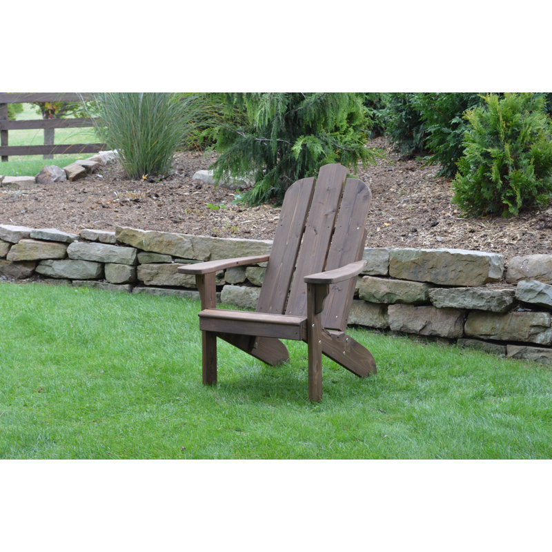 Handley Outdoor Adirondack Chair, Walnut Stain