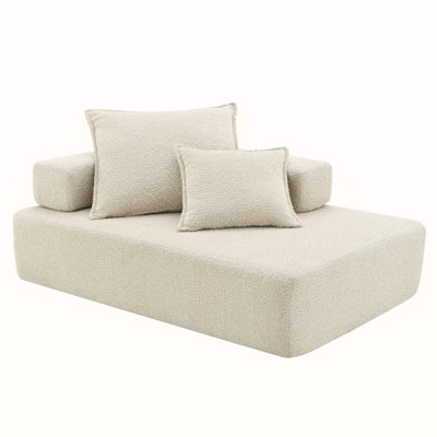 Structure de salon pour canapé modulaire surdimensionné en U surdimensionné, canapé de plancher Boucle de luxe, canapé compressible convertible, canapé spacieux rempli de mousse pour le salon, 2 couleurs