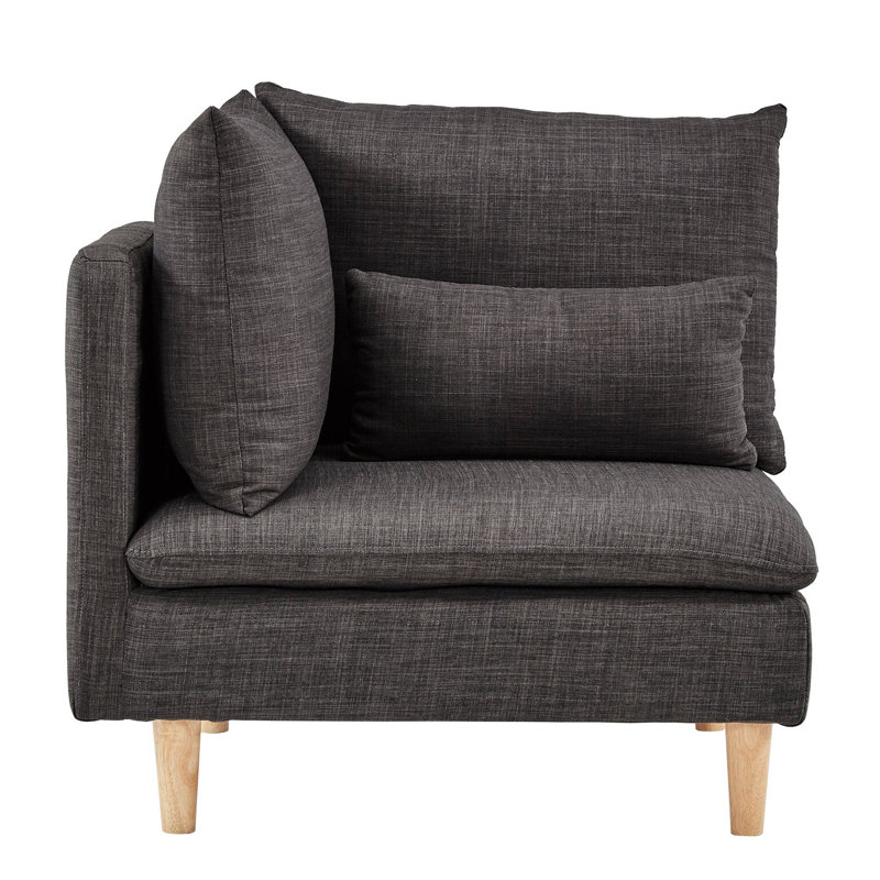 Fauteuil d'appoint l 35 po Poyner, Tissu gris foncé