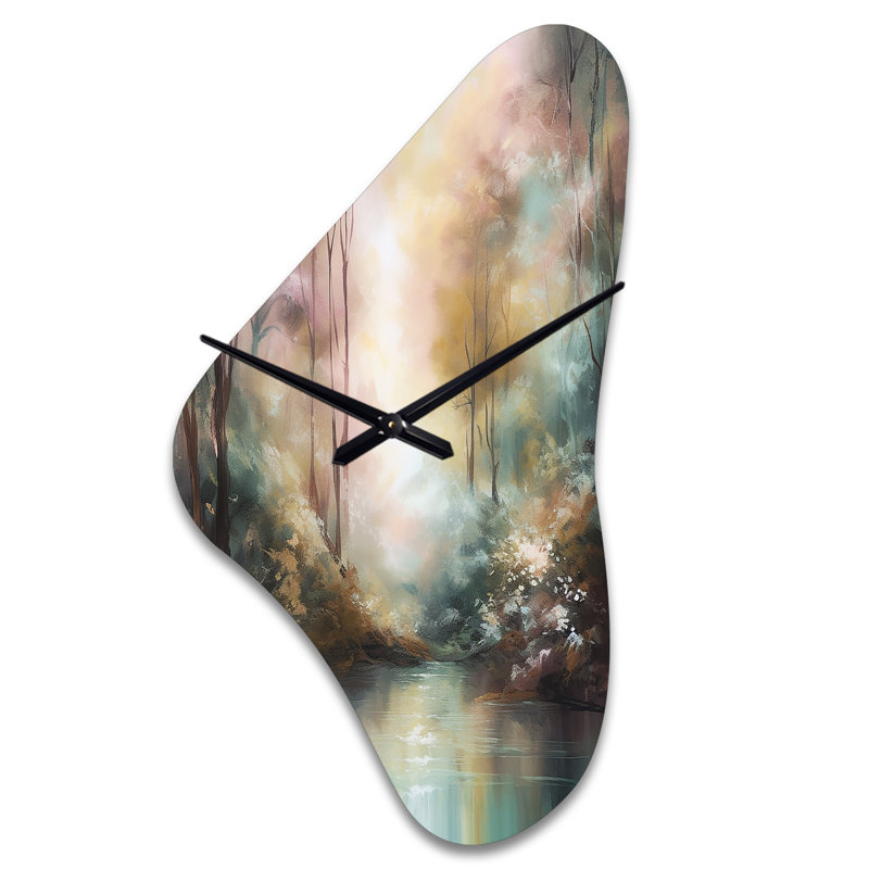 Horloge murale Whimsical Stream - Mountain, Grand