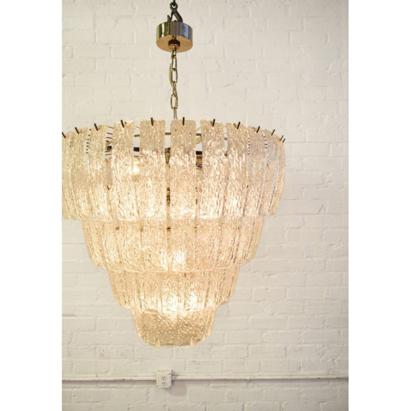 Lustre Venetian Empire Gloria, Nickel bruni, H 15 po x l 18 po x P 18 po, Transparent