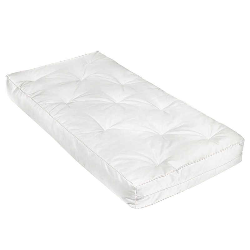 Matelas de futon en mousse à mémoire de forme Agustine, Lit simple, 8", Blanc