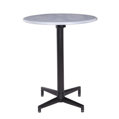Round Metal Folding Outdoor Balcony Table , in. W in. D