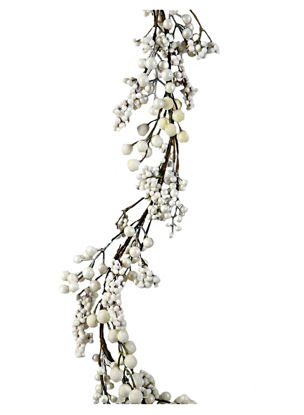 The Holiday Aisle® Classic Winter Berry Garland, White