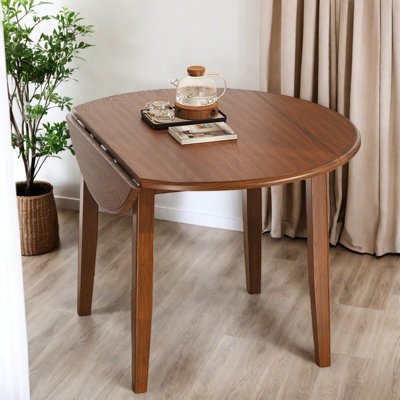 Tables de salle à manger extensibles en bois peu encombrantes, design brun moderne pour les petits espaces