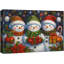 «Christmas Snowmen Artwork Holiday Cheer», reproduction d'art sur toile encadrée-126031297-126031299