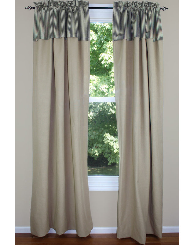 Paire de rideaux occultant en coton Abruscato, Brun clair / beige, 84 po x 86 po