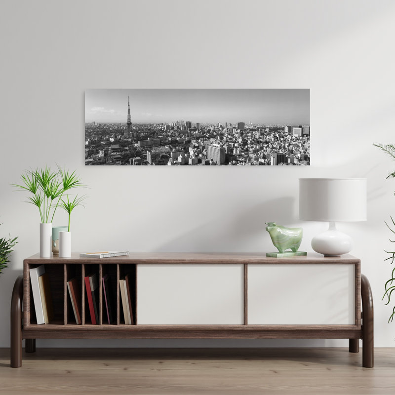 High Angle View Of A City Tokyo Japan by Mark Segal - Wrapped Canvas Panoramic Print, 30.48 cm H x 91.44 cm W