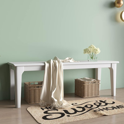Banc d'entrée en bois, banc de bout intérieur, 100% chêne massif