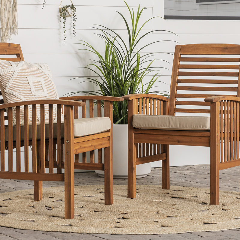 Acacia Patio Dining Armchair, Brown