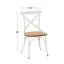 Chaise de salle à manger en métal avec siège en rotin brun et ensemble de détails incurvés-1712071239