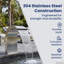 Pool Waterfall Silver Stainless Steel 304 Poolside Display Fountain