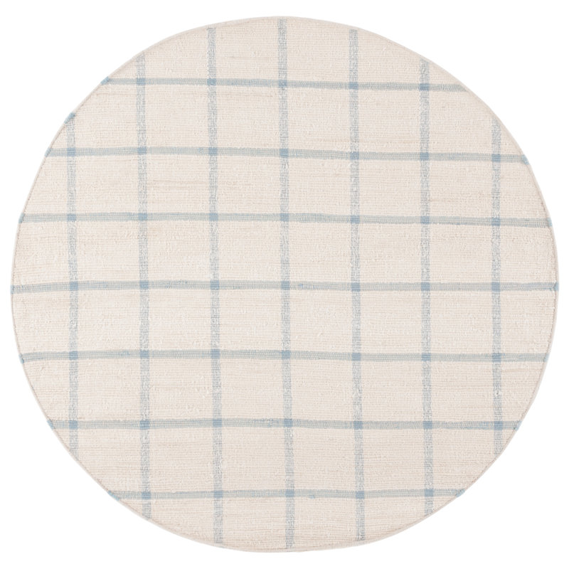 Tapis Montauk 322 ivoire / bleu, Rond 6 pi