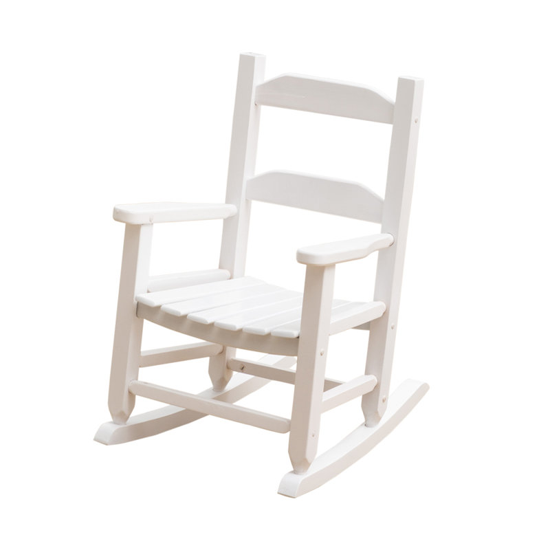 Chaise berçante pour enfants Danniell, Blanc