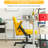 Modern Yellow Cross Office Chair With Wheels - Comfortable For Long Term Work, Adjustable Comfort, Breathable Linen, Larger Stability Linen Armrest Ideal Sitting Height, 360 Rotation, 108 130 Tilt,-727063872