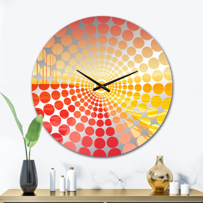 Horloge murale rose Collage du soir lumineux II - Collages abstraits