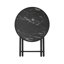 Table d'appoint pliante pour patio avec plateau en verre trempé