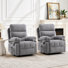 Fauteuil inclinable manuel moderne en chenille avec massage à 8 points et chaleur, fauteuil inclinable et pivotant pour petit salon