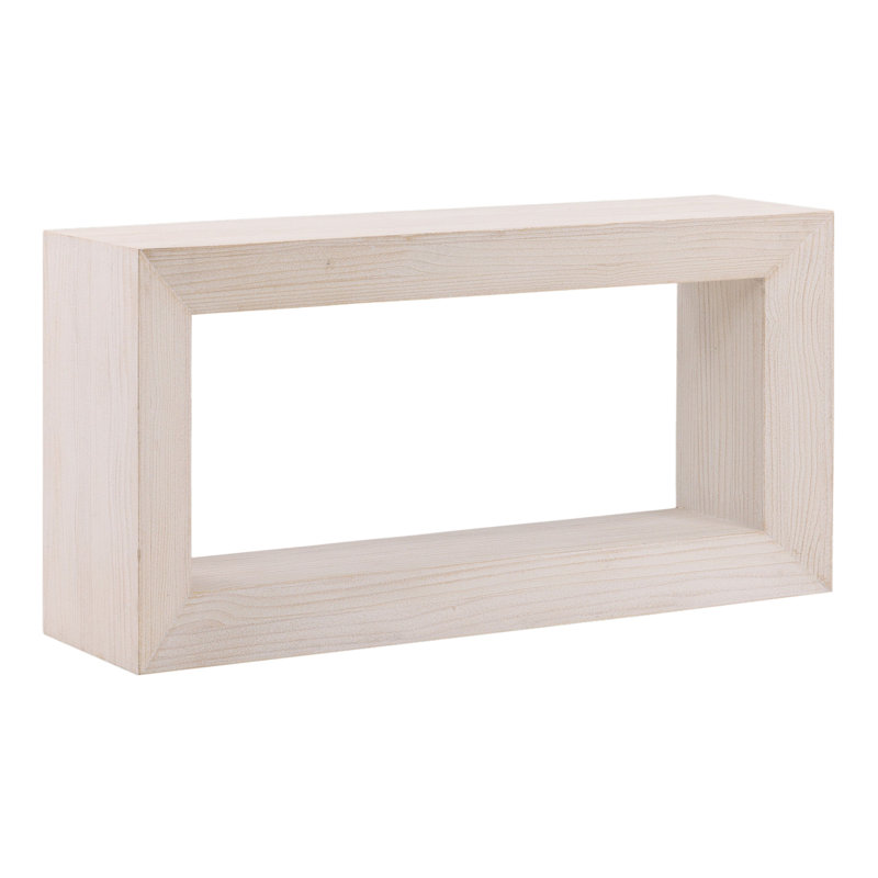 Taran Reclaimed Pine Wood Console Table, Whitewash