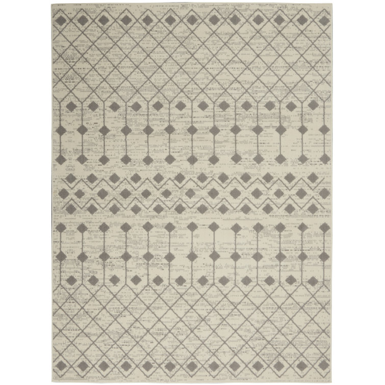 Vigue Geometric Gray/Beige Area Rug