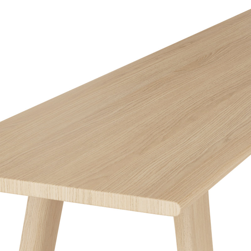 T & B Solid Wood Dining Bench, Gray