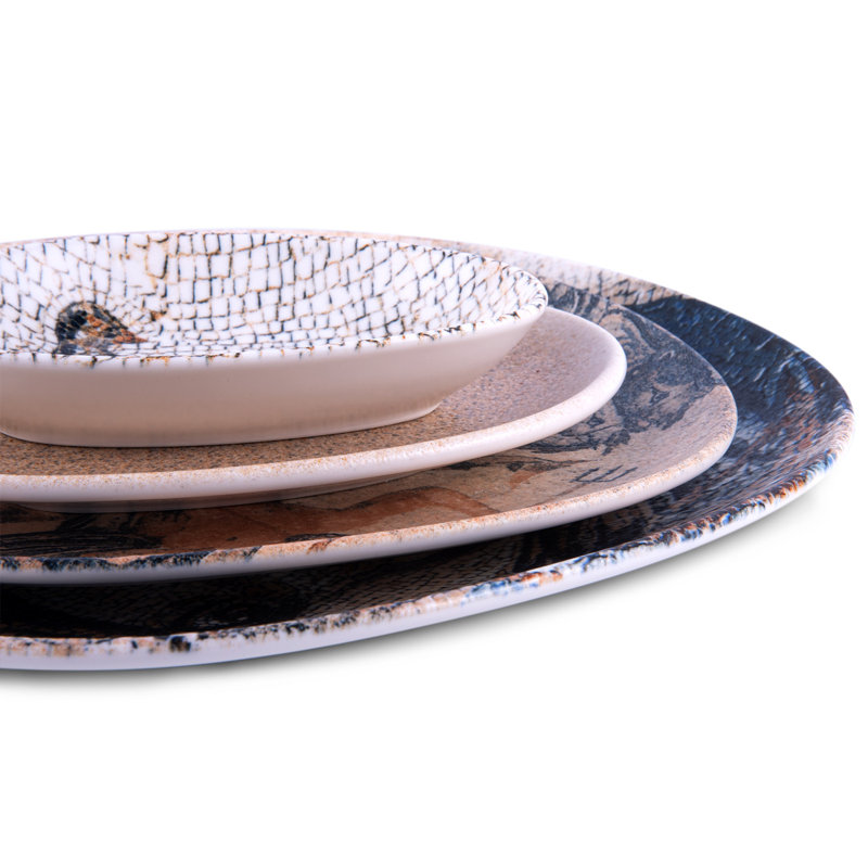 Ancient Mosaic Porcelain Serving Plate