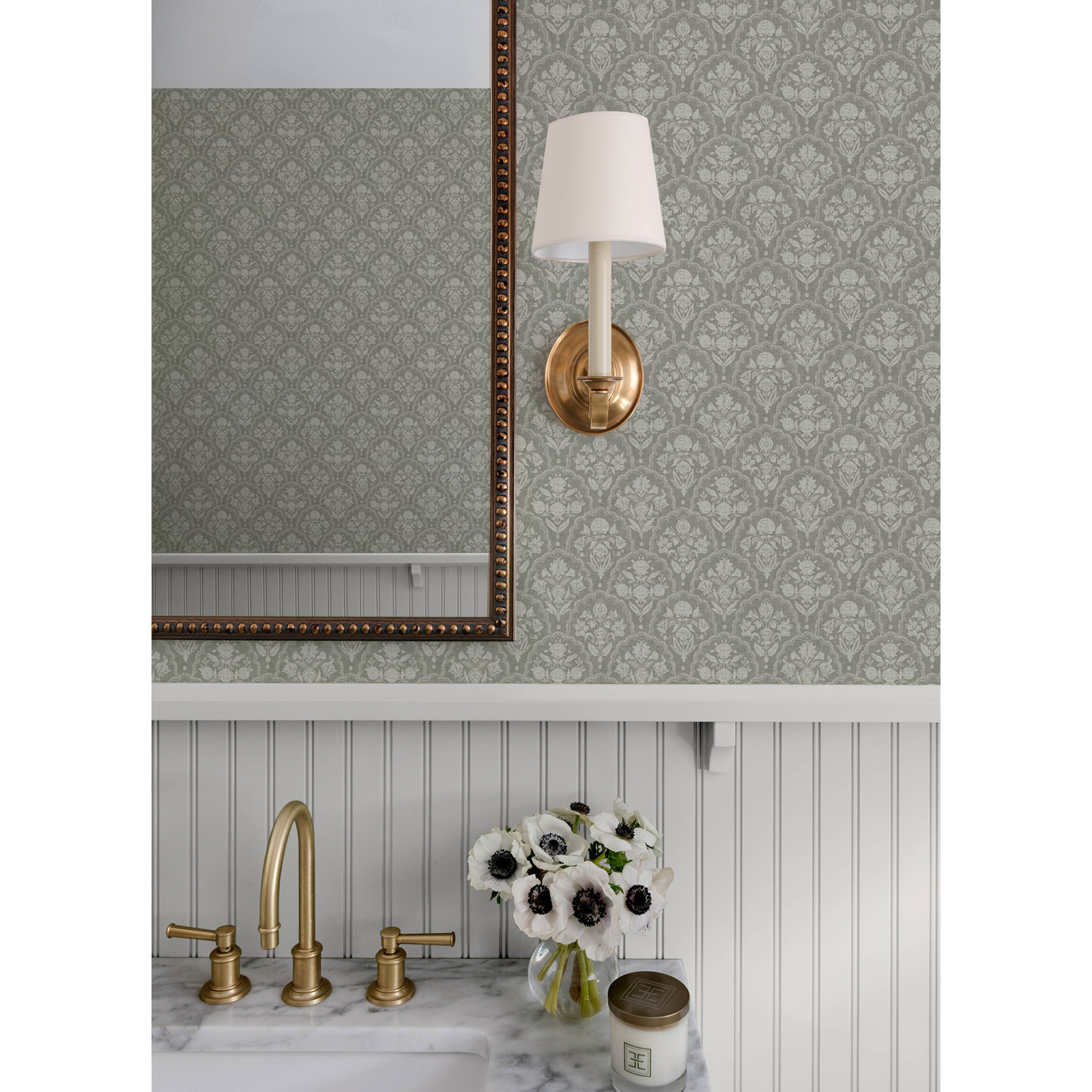 Frances Moss Fishscale Wallpaper, Green