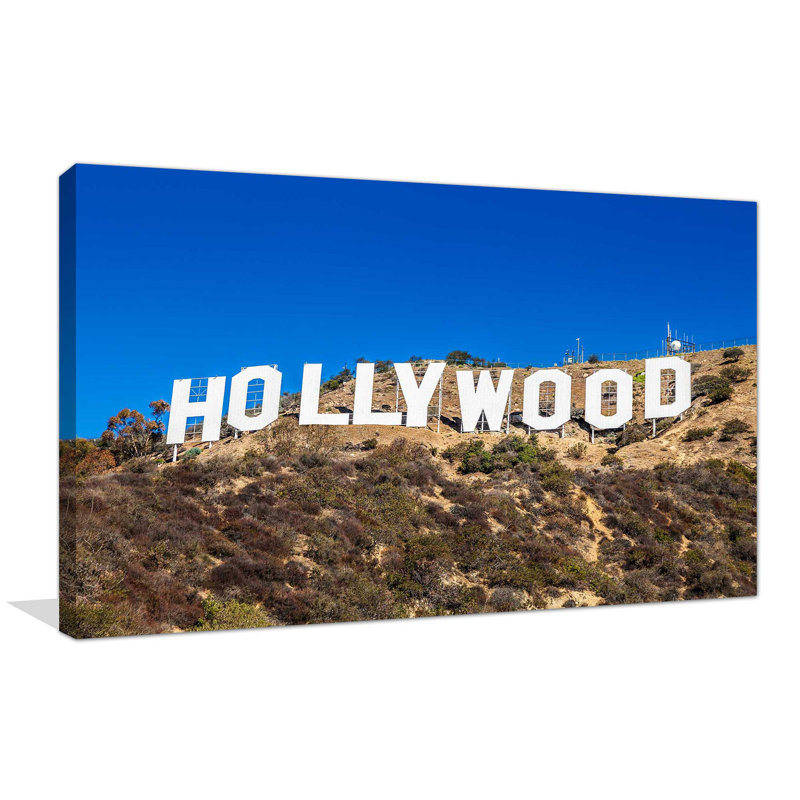 « hollywood, californie », reproduction de photo sur toile, H 18 po x l 30 po x P 1 po