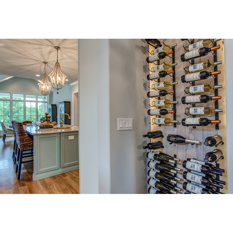 Rackers 12 Bottle Wall Mounted Wine Bottle Rack, Matte Black