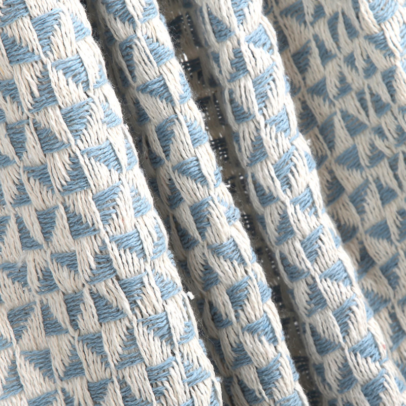  Jeté 100% coton, Brume bleue