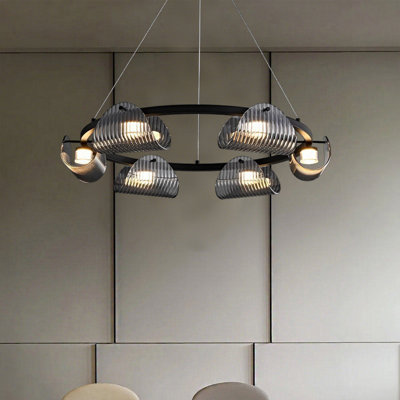 Lustre en verre 6 lumières Creative